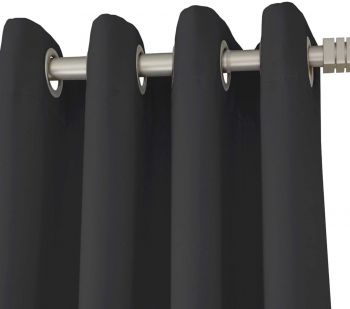 Black Thermal Insulated BLACKOUT Curtain Panels