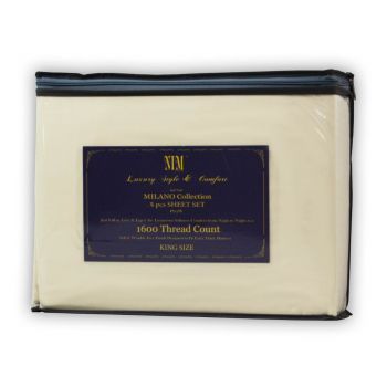 Cream Luxury Softness 4pc Bed Sheet Set