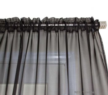 Black Sheer Voile Curtains