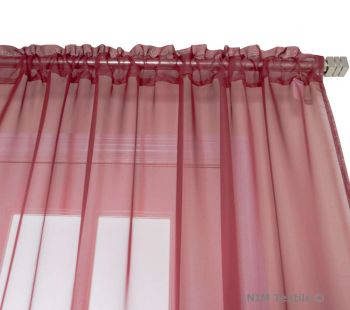 Burgundy Sheer Voile Curtains