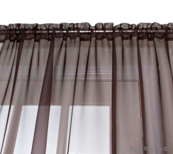 Chocolate Sheer Voile Curtains