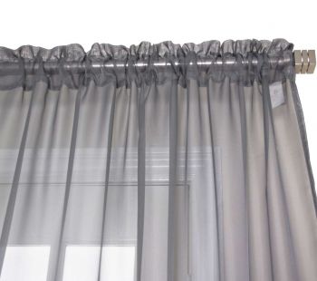 Grey Sheer Voile Curtains