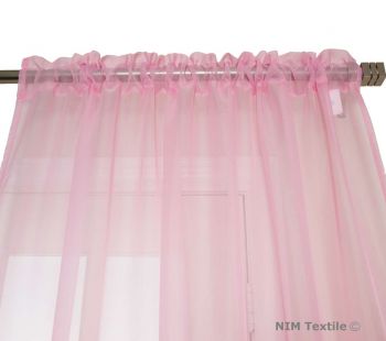 Light Pink Sheer Voile Curtains