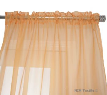 Orange Sheer Voile Curtains