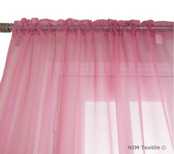 Pink Sheer Voile Curtains