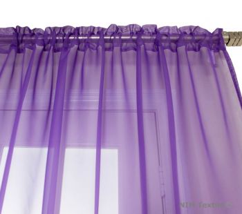 Purple Sheer Voile Curtains