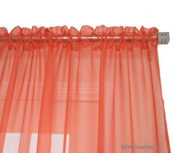 Red Sheer Voile Curtains