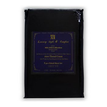 Black Luxury Softness 3pc Bed Sheet Set