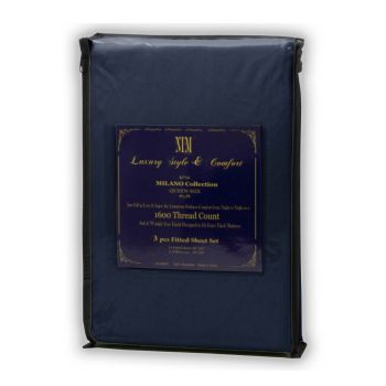 Navy Luxury Softness 3pc Bed Sheet Set