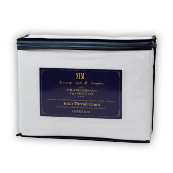 White Luxury Softness 4pc Bed Sheet Set