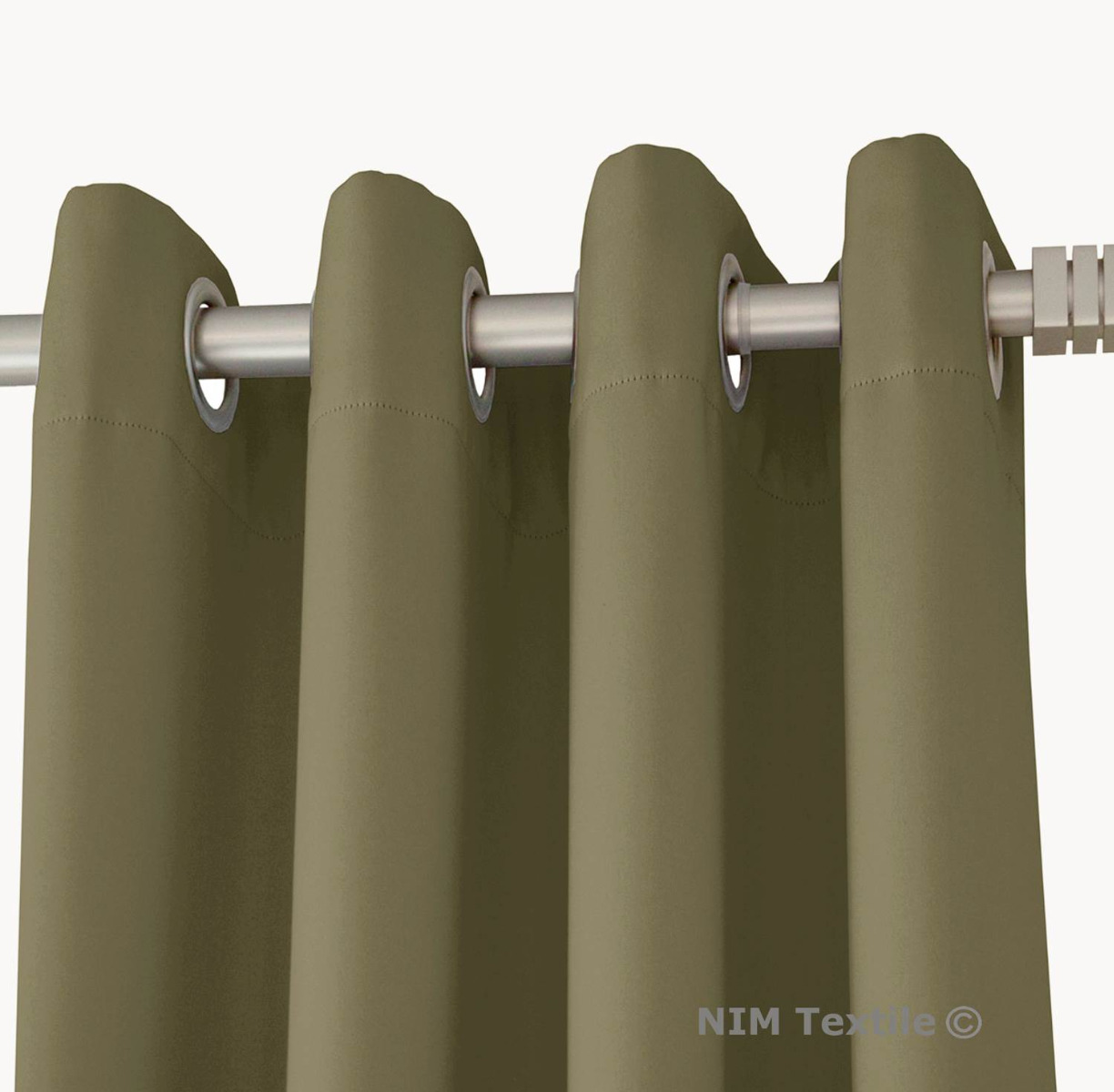 NEW Pure Fabric BLACKOUT BLOCKOUT Thermal Insulated EYELET Top Curtains PAIR - Picture 65 of 113